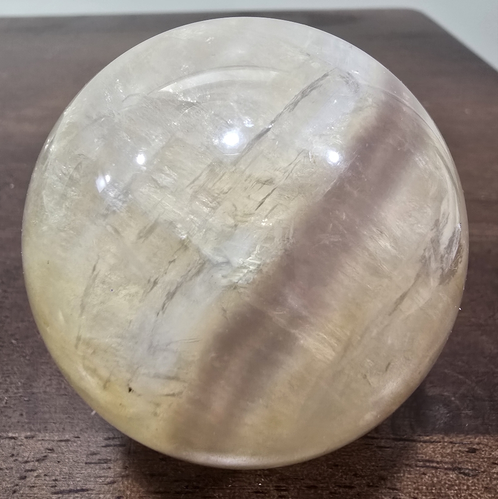 Citrine Crystal Sphere 58mm - Picture 4 of 17